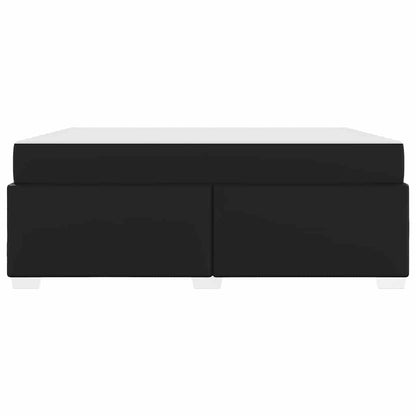 Struttura del letto con materasso Nero 180 x 200 cm Tessuto