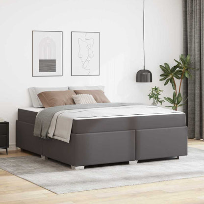 Struttura del letto con materasso Grigio 180 x 200 cm Tessuto