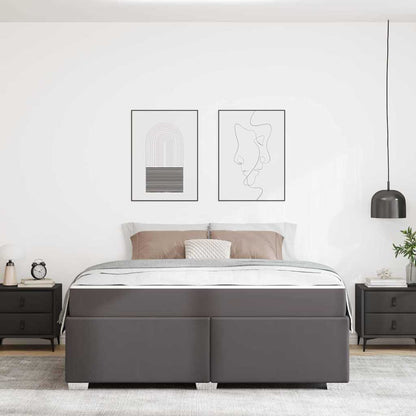 Struttura del letto con materasso Grigio 180 x 200 cm Tessuto