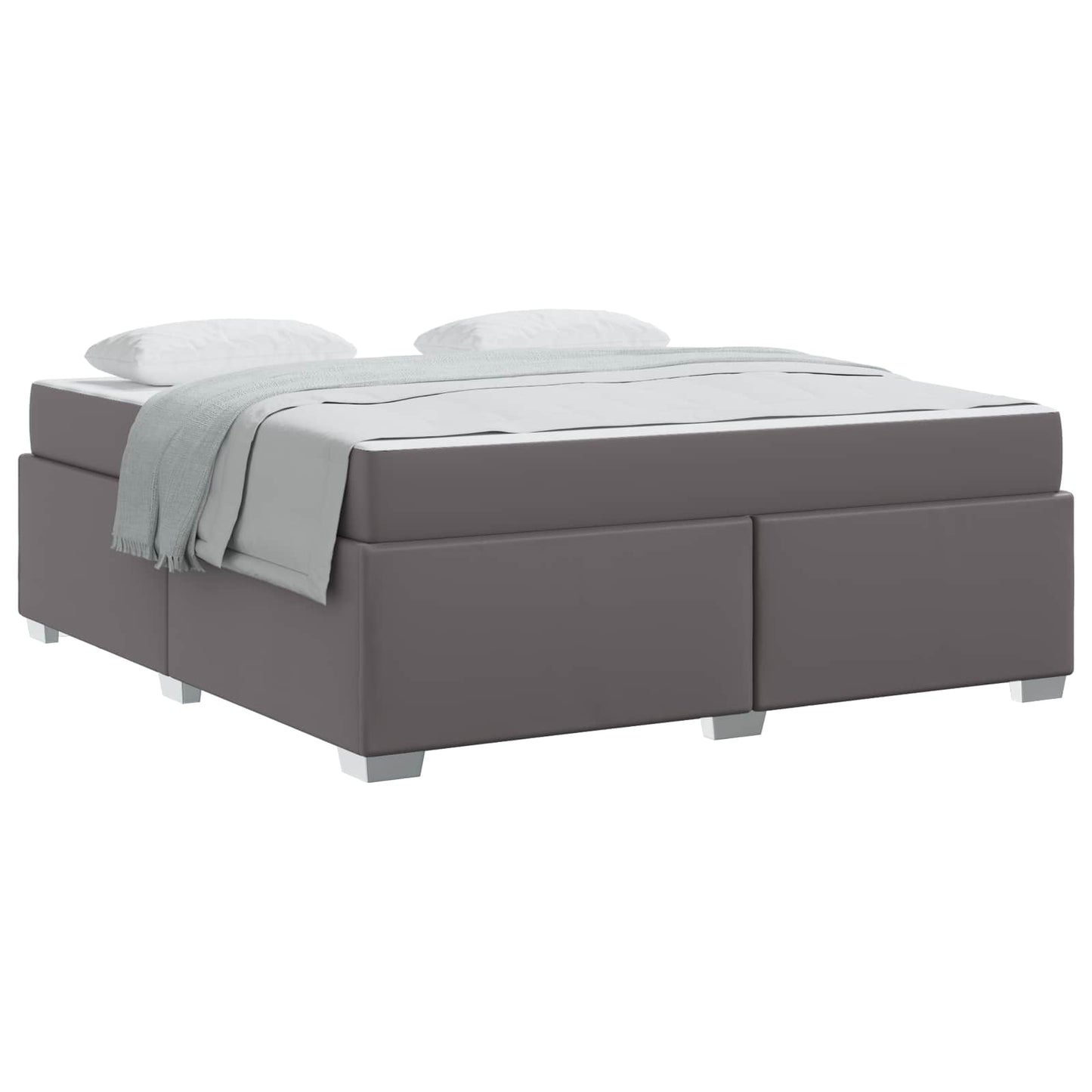 Struttura del letto con materasso Grigio 180 x 200 cm Tessuto