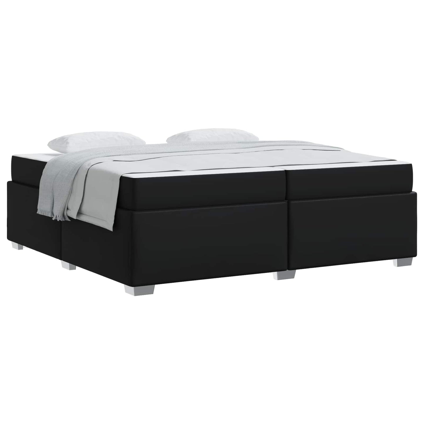 Struttura del letto con materasso Nero 200 x 200 cm Tessuto