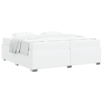 Struttura del letto con materasso Bianco 200 x 200 cm Tessuto