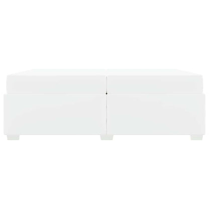 Struttura del letto con materasso Bianco 200 x 200 cm Tessuto