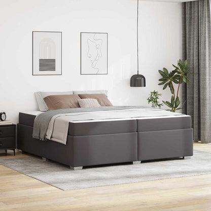 Struttura del letto con materasso Grigio 200 x 200 cm Tessuto