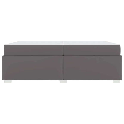 Struttura del letto con materasso Grigio 200 x 200 cm Tessuto