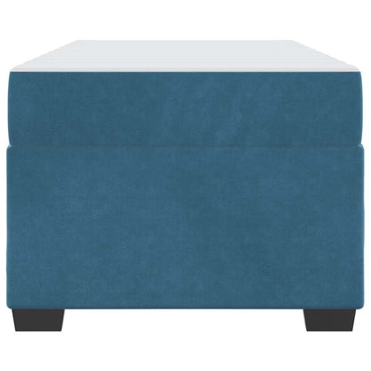 Struttura del letto con materasso Blu 80 x 200 cm Tessuto