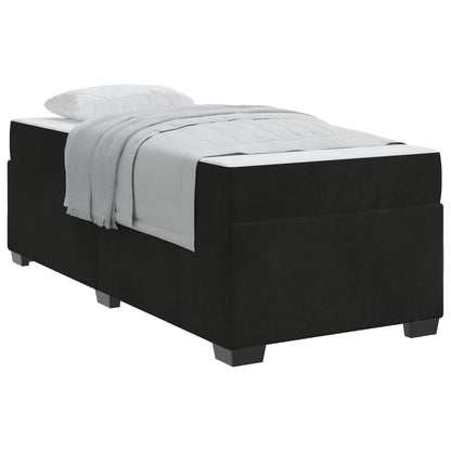 Struttura del letto con materasso Nero 90 x 190 cm Tessuto
