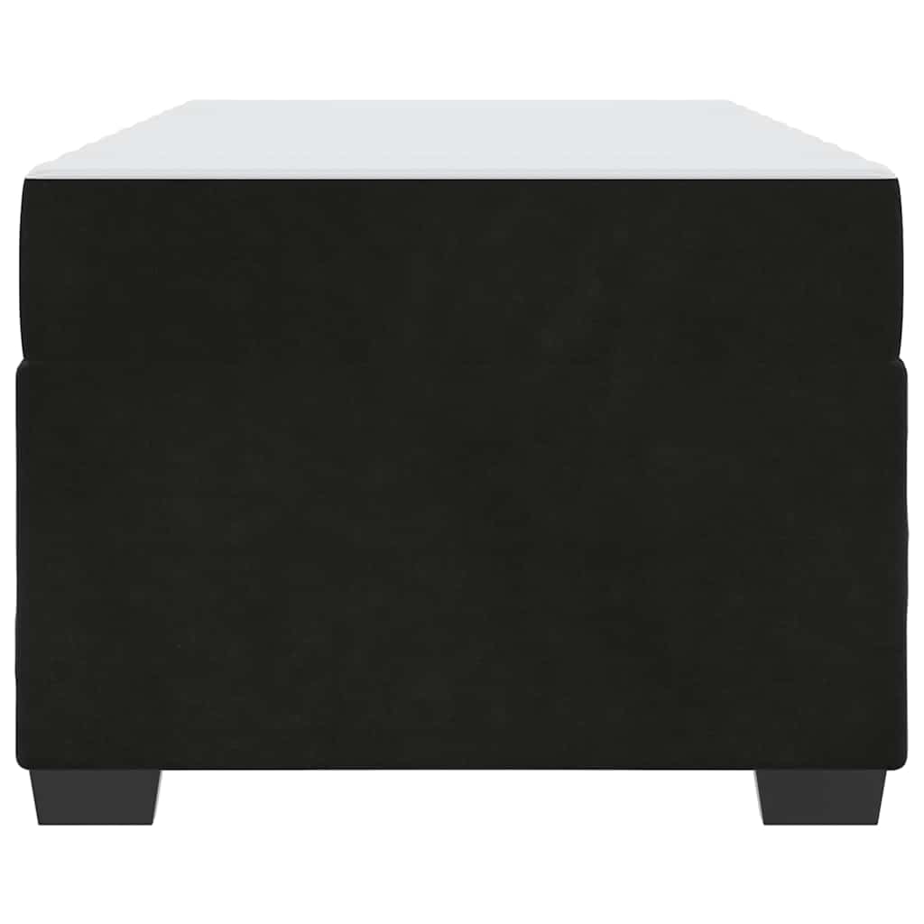 Struttura del letto con materasso Nero 90 x 190 cm Tessuto