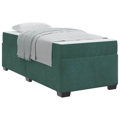 Struttura del letto Verde Scuro 90 x 190 cm Tessuto
