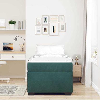 Struttura del letto Verde Scuro 90 x 200 cm Tessuto