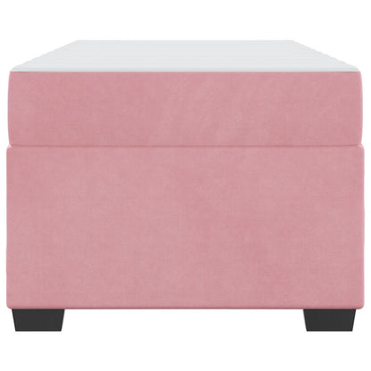 Struttura del letto con materasso Rosa 90 x 200 cm Tessuto