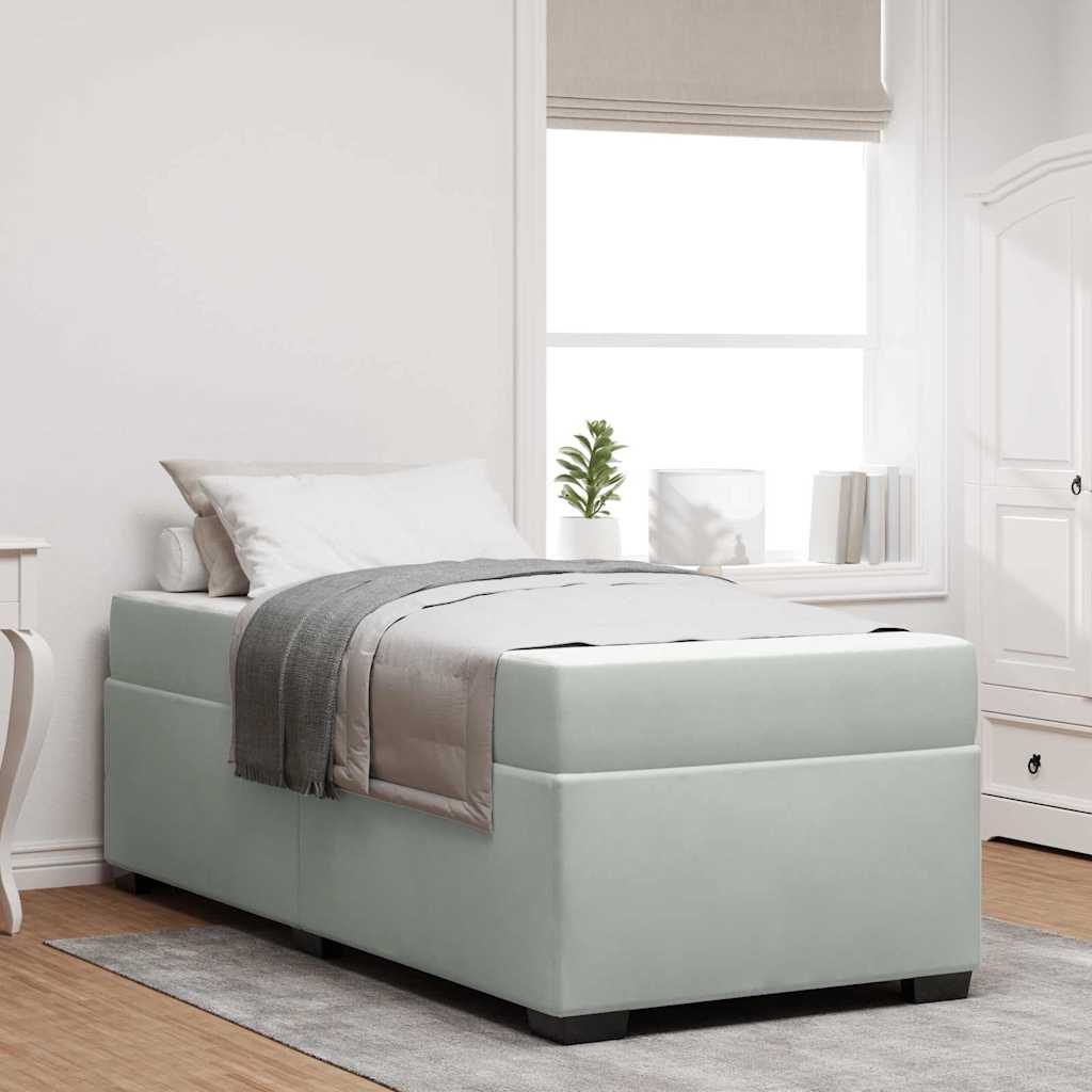 Struttura del letto Grigio chiaro 100 x 200 cm Tessuto
