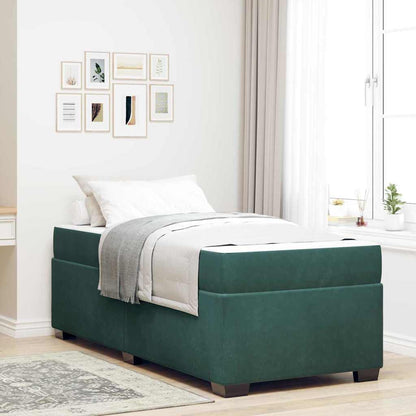Struttura del letto Verde Scuro 100 x 200 cm Tessuto