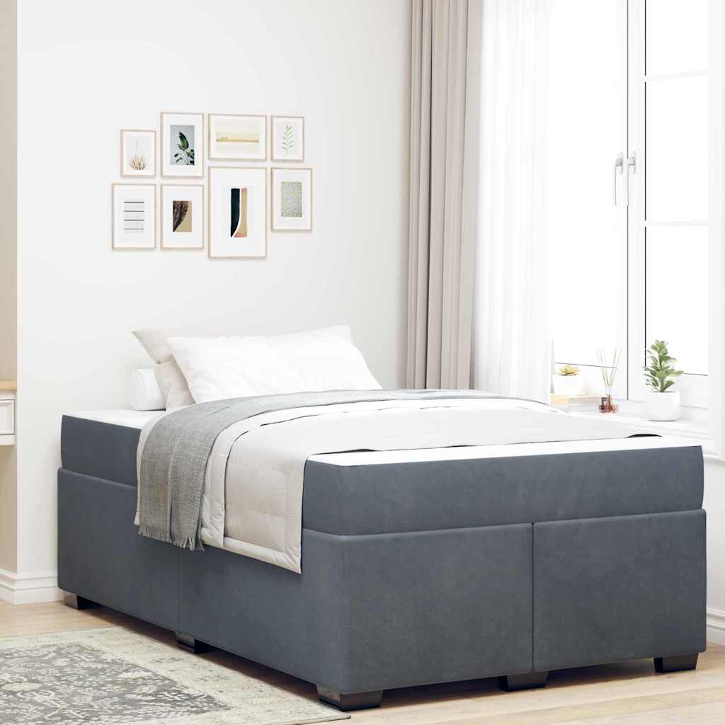 Struttura del letto Grigio scuro 120 x 190 cm Tessuto