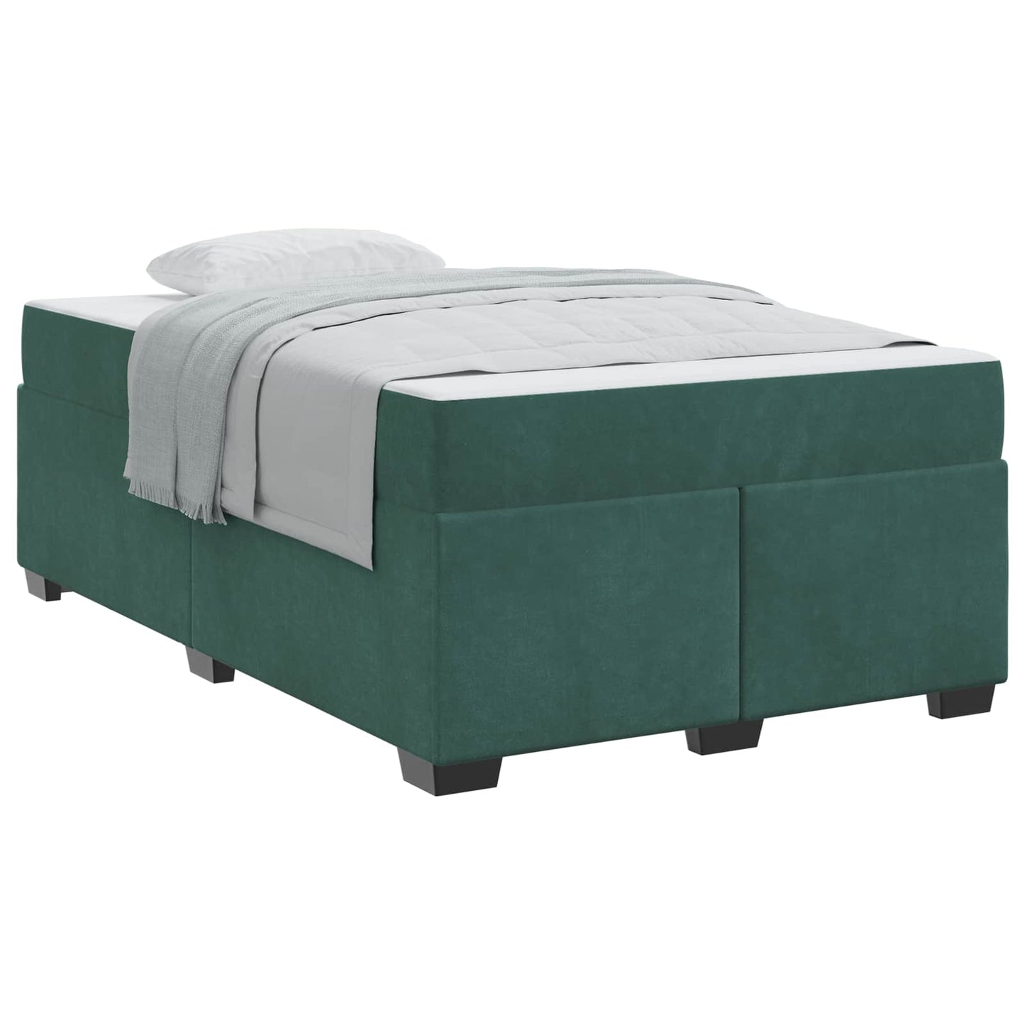 Struttura del letto Verde Scuro 120 x 190 cm Tessuto