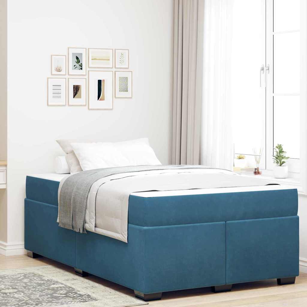 Struttura del letto Blu Scuro 120 x 190 cm Tessuto