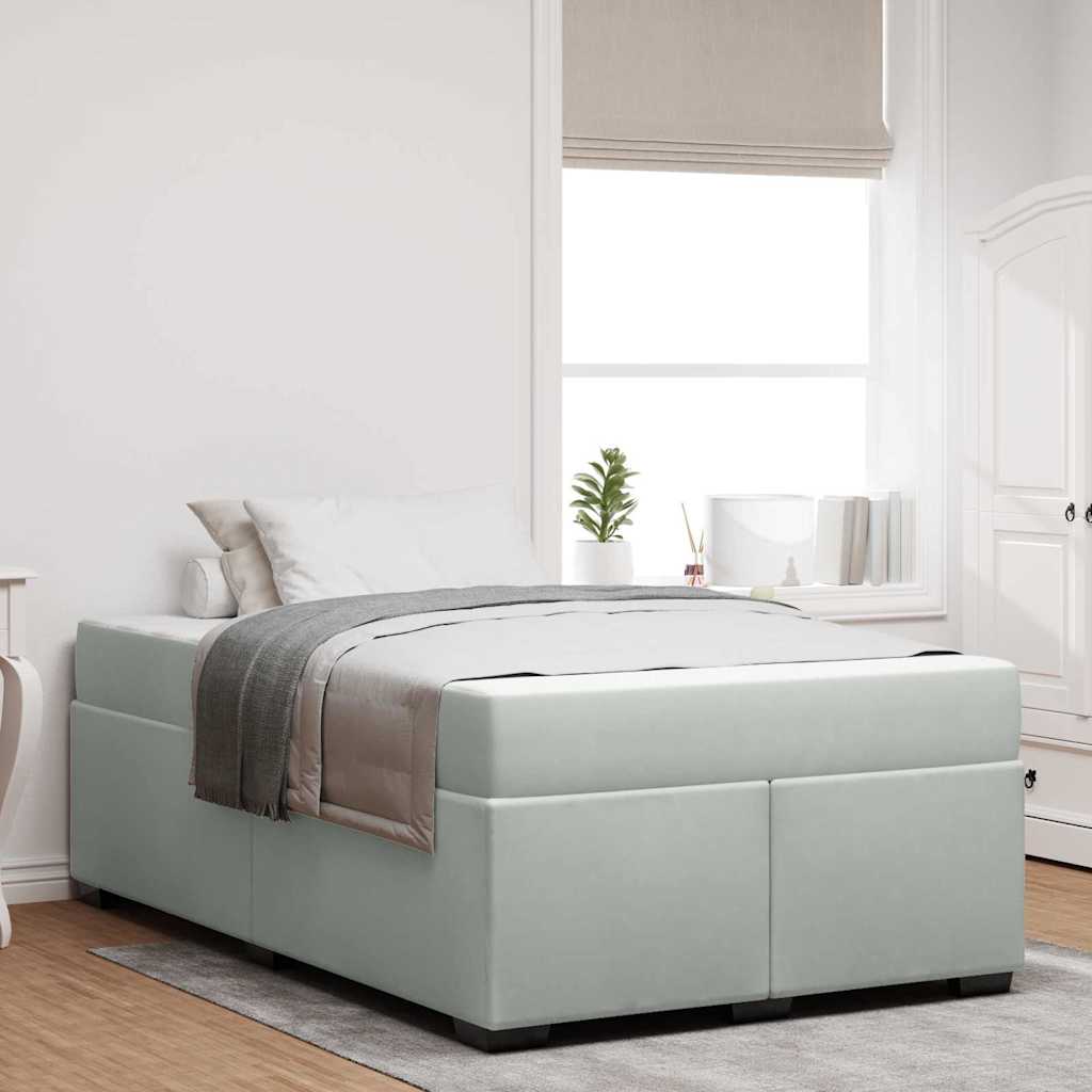 Struttura del letto Grigio chiaro 120 x 200 cm Tessuto
