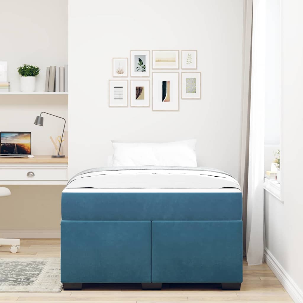 Struttura del letto Blu Scuro 120 x 200 cm Tessuto