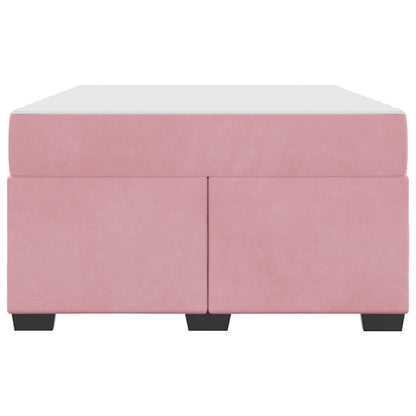 Struttura del letto con materasso Rosa 120 x 200 cm Tessuto