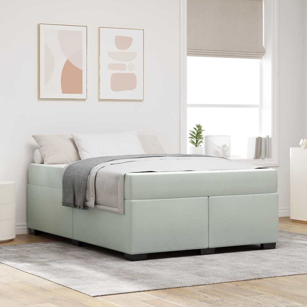 Struttura del letto Grigio chiaro 140 x 200 cm Tessuto