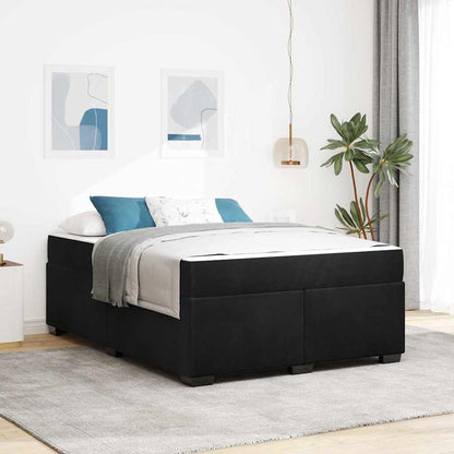 Struttura del letto con materasso Nero 160 x 200 cm Tessuto