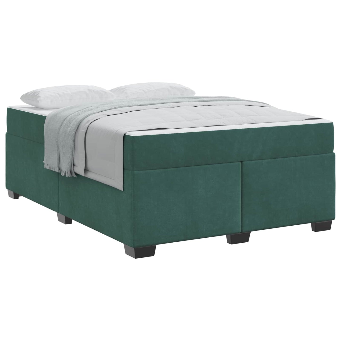 Struttura del letto Verde Scuro 160 x 200 cm Tessuto