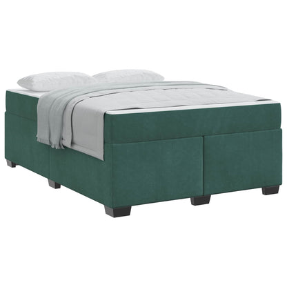 Struttura del letto Verde Scuro 160 x 200 cm Tessuto