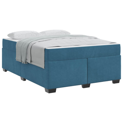 Struttura del letto Blu Scuro 160 x 200 cm Tessuto