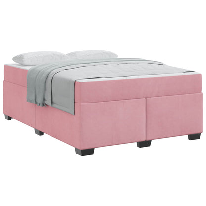 Struttura del letto con materasso Rosa 160 x 200 cm Tessuto