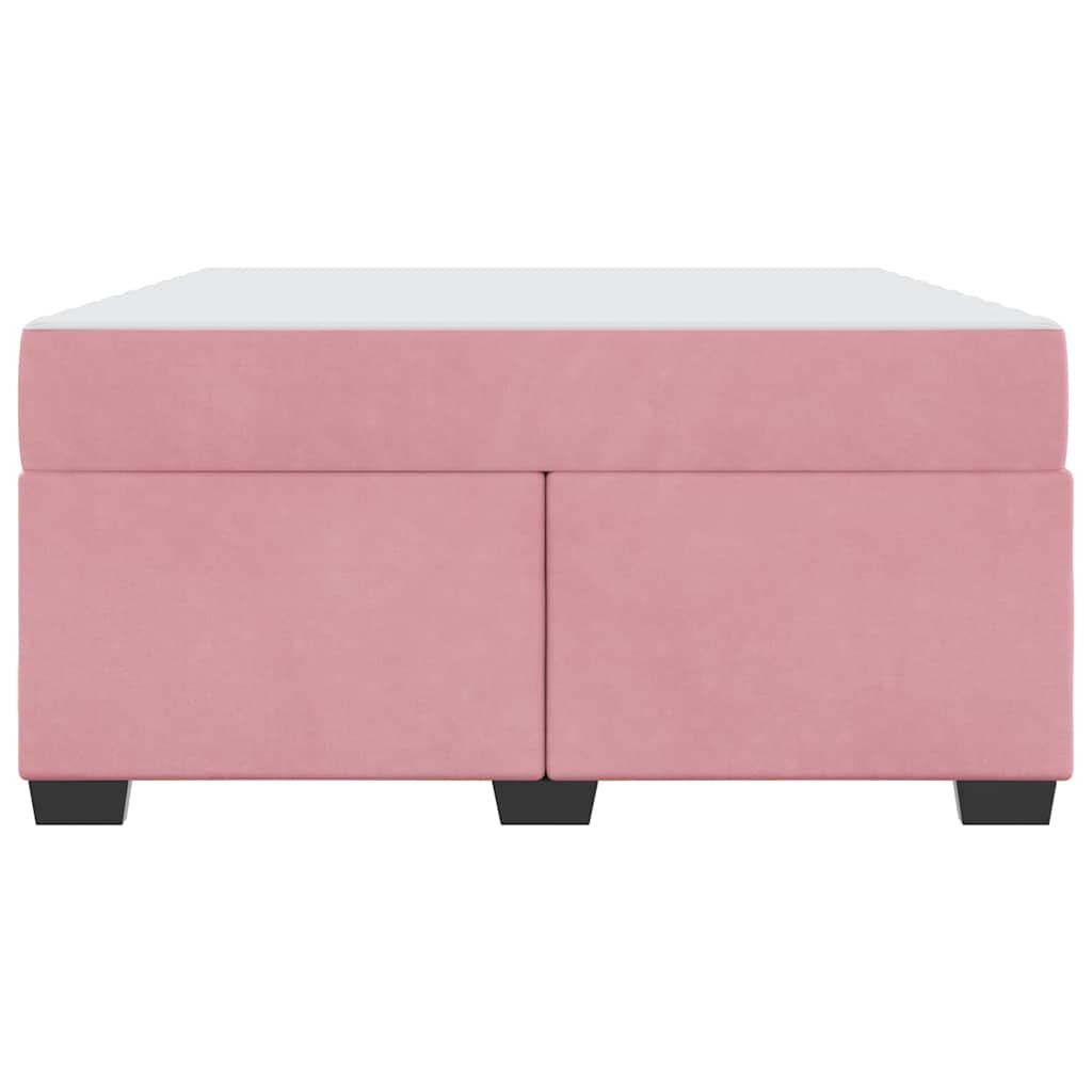 Struttura del letto con materasso Rosa 160 x 200 cm Tessuto