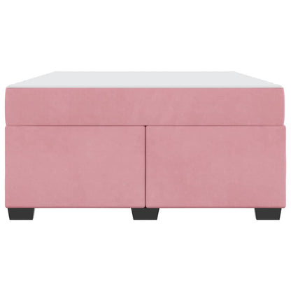 Struttura del letto con materasso Rosa 160 x 200 cm Tessuto