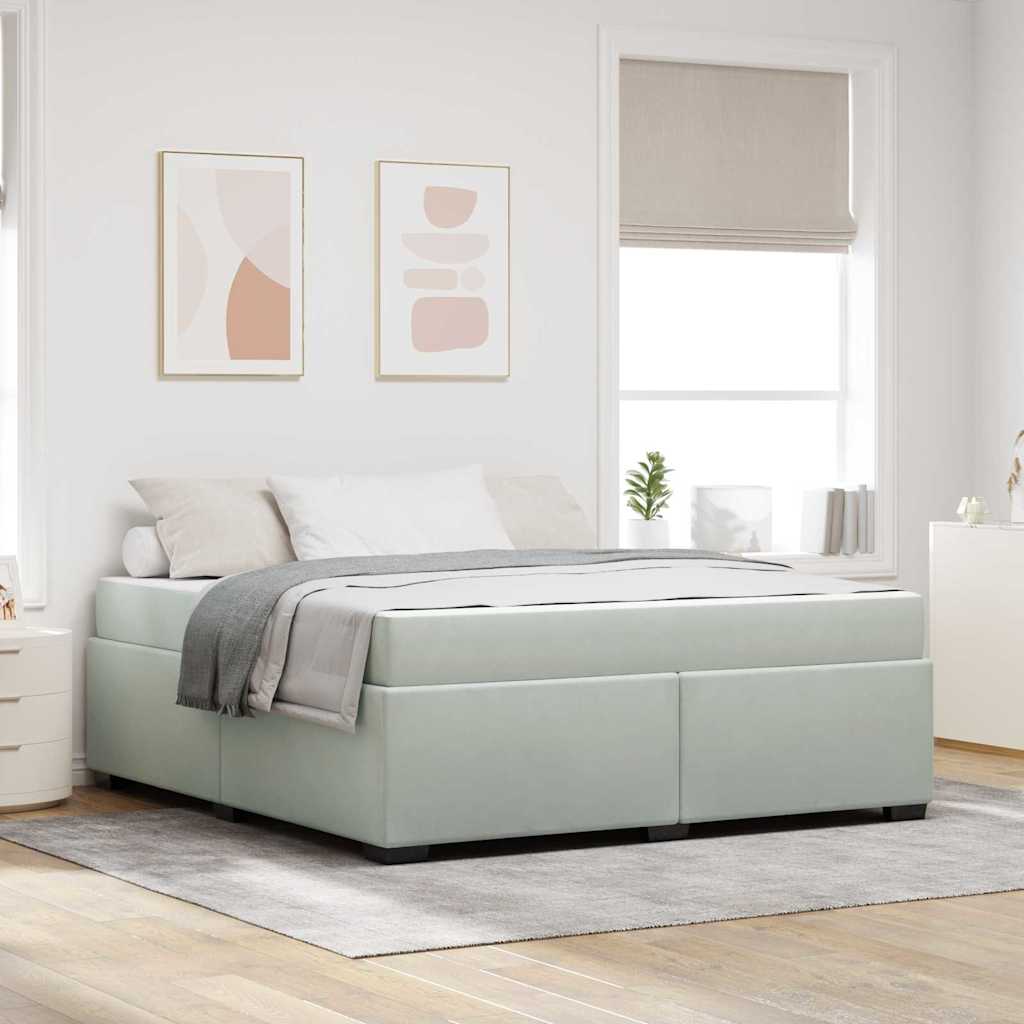 Struttura del letto Grigio chiaro 180 x 200 cm Tessuto