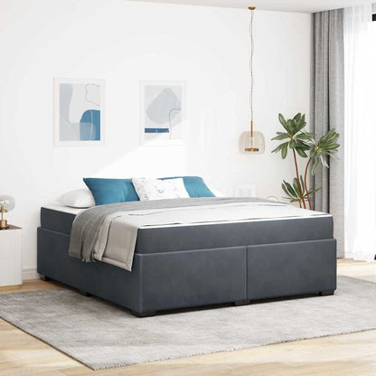 Struttura del letto Grigio scuro 180 x 200 cm Tessuto