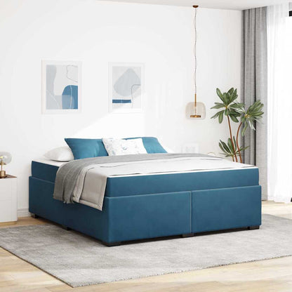 Struttura del letto Blu Scuro 180 x 200 cm Tessuto