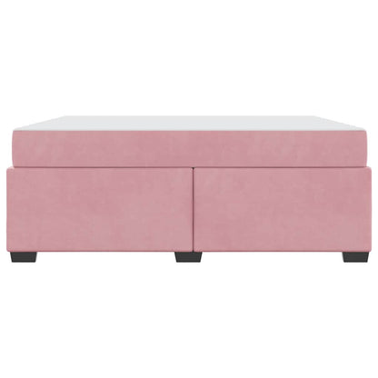 Struttura del letto con materasso Rosa 180 x 200 cm Tessuto