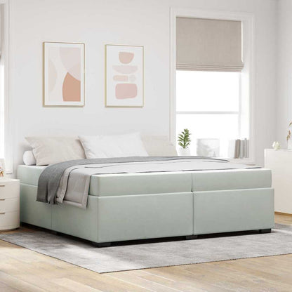 Struttura del letto Grigio chiaro 200 x 200 cm Tessuto