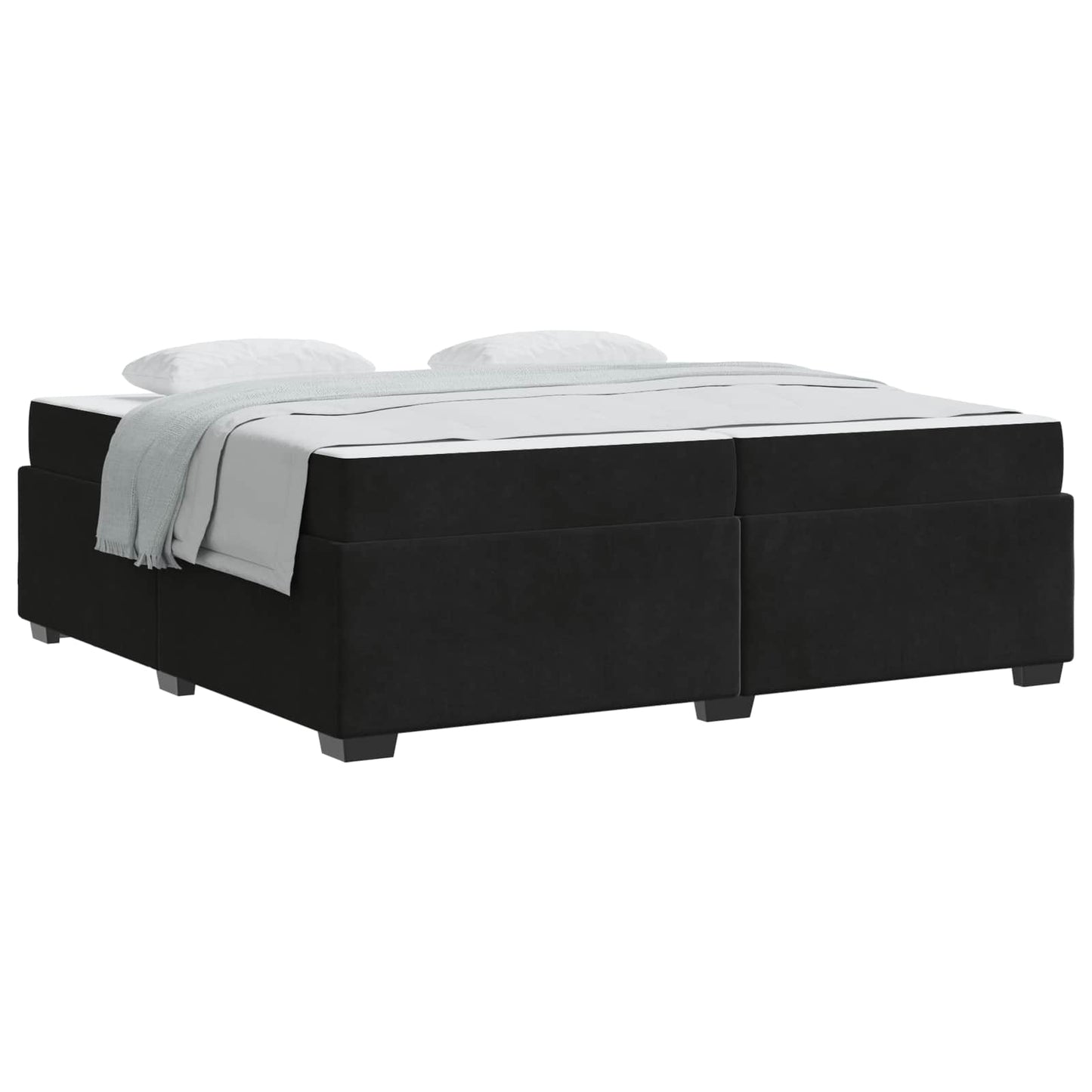 Struttura del letto con materasso Nero 200 x 200 cm Tessuto