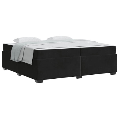 Struttura del letto con materasso Nero 200 x 200 cm Tessuto