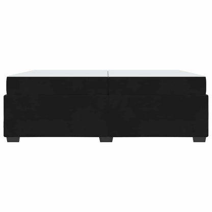 Struttura del letto con materasso Nero 200 x 200 cm Tessuto