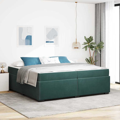Struttura del letto Verde Scuro 200 x 200 cm Tessuto