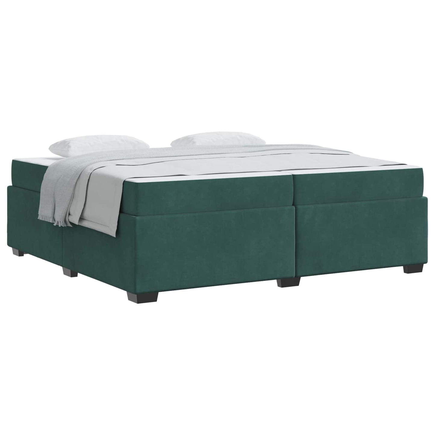 Struttura del letto Verde Scuro 200 x 200 cm Tessuto