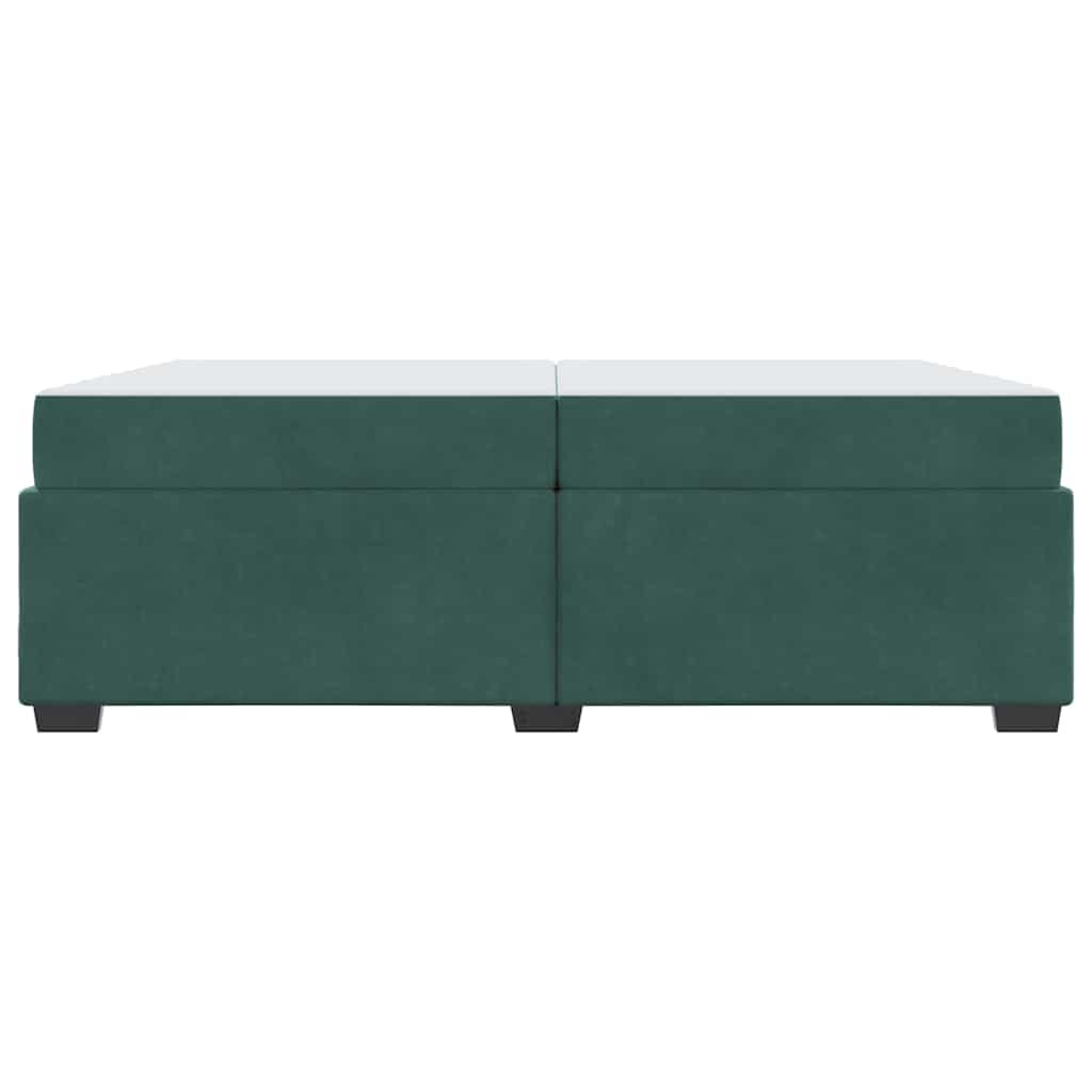 Struttura del letto Verde Scuro 200 x 200 cm Tessuto
