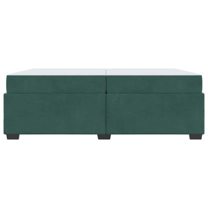 Struttura del letto Verde Scuro 200 x 200 cm Tessuto