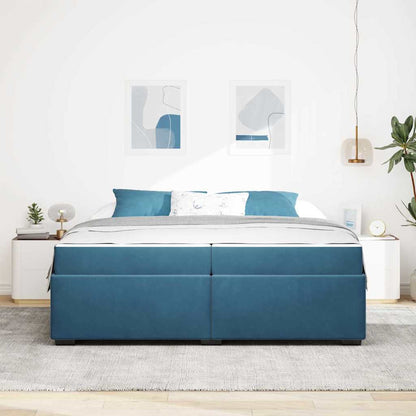 Struttura del letto Blu Scuro 200 x 200 cm Tessuto