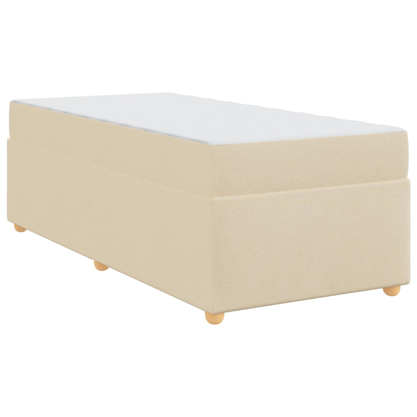 Struttura del letto con materasso Crema 80 x 200 cm Tessuto