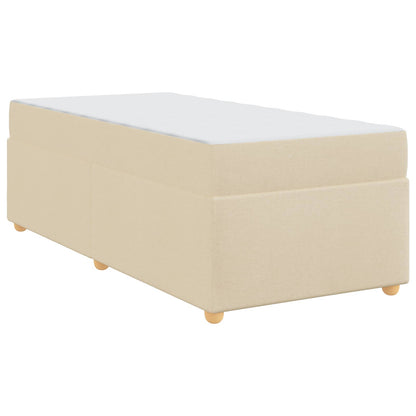 Struttura del letto con materasso Crema 80 x 200 cm Tessuto