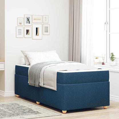Struttura del letto con materasso Blu 80 x 200 cm Tessuto
