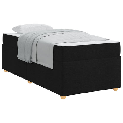 Struttura del letto con materasso Nero 90 x 190 cm Tessuto