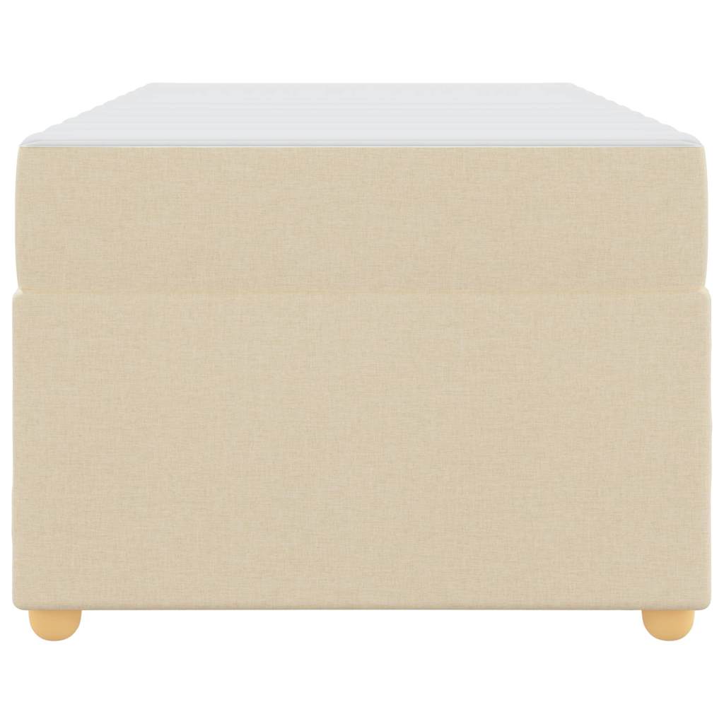 Struttura del letto con materasso Crema 90 x 200 cm Tessuto