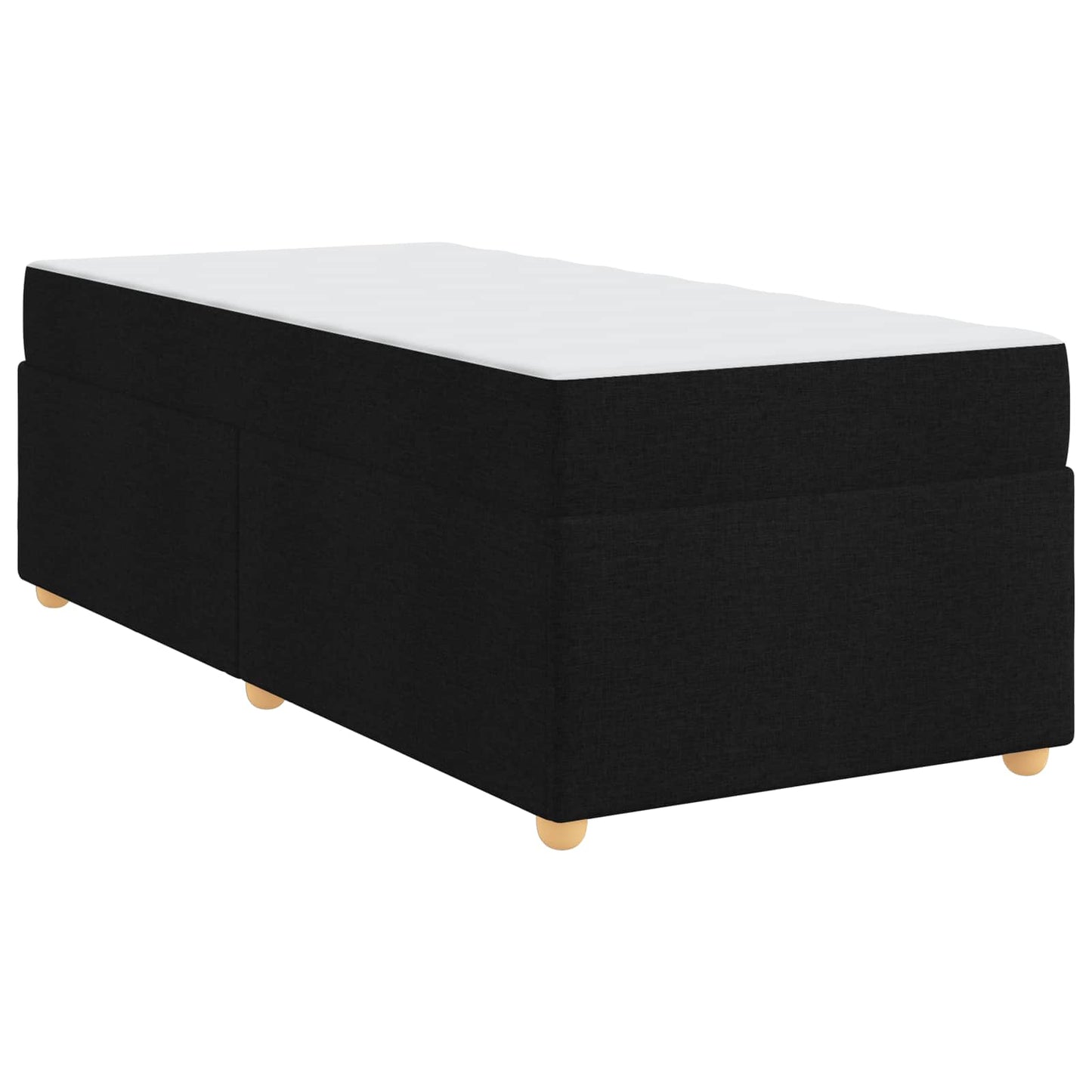Struttura del letto con materasso Nero 100 x 200 cm Tessuto